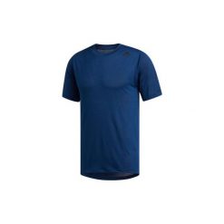 Koszulka krótki rękaw fitness kardio męska. Niebieskie koszulki męskie Adidas, xl, bez wzorów, bez kołnierzyka, z krótkim rękawem, krótkie, na fitness i siłownię. Za 99,99 zł.