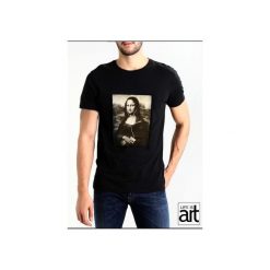 T-shirt : " Mona Lisa ". Czarne t-shirty męskie Life is art, s, bez wzorów, bez kołnierzyka. Za 120,00 zł.