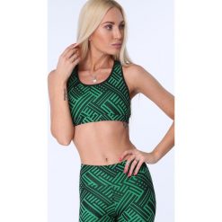 Top sportowy w geometryczne kształty zielony MR15501. Zielone topy damskie Fasardi, s, bez wzorów, bez kołnierzyka. Za 39,00 zł.