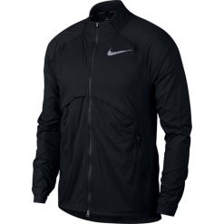 Kurtka Nike Shield Convertible Running Jacket M Czarna. Czarne kurtki sportowe męskie Nike, m, bez wzorów, z materiału, bez kaptura, do biegania. Za 219,99 zł.