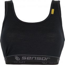 Sensor Damski Stanik Merino Active Black L. Czarne biustonosze damskie termoaktywne Sensor, l, bez wzorów, z wełny, outdoorowe. W wyprzedaży za 75,00 zł.