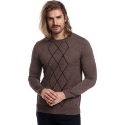 Sweter PIETRO SWER000327. Pomarańczowe swetry męskie Giacomo Conti, m, bez wzorów, z wełny, bez kołnierzyka, bez kaptura. Za 229,00 zł.