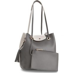 Torebka MONNARI - BAGA610-019 Grey. Brązowe torebki klasyczne damskie marki Monnari, w paski, z materiału, średnie. W wyprzedaży za 129,00 zł.