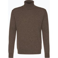 Andrew James - Sweter męski z czystego kaszmiru, beżowy. Brązowe swetry męskie marki Andrew James, m, bez wzorów, z kaszmiru, z golfem, bez kaptura. Za 599,95 zł.