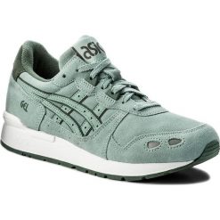 Sneakersy ASICS - TIGER Gel-Lyte H8B2L Blue Surf 4646. Zielone półbuty damskie marki Asics, na co dzień, bez wzorów, ze skóry, bez obcasa, na płaskiej podeszwie, bez zapięcia. W wyprzedaży za 299,00 zł.
