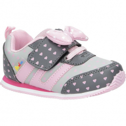 Szare buty sportowe z kokardką na rzepy American CA41-17005A. Szare buciki niemowlęce American, na rzepy. Za 69,99 zł.