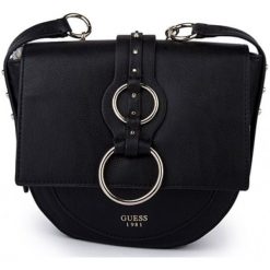Guess Torebka Crossbody Czarna. Czarne torebki klasyczne damskie Guess, z aplikacjami, bez dodatków. Za 619,00 zł.