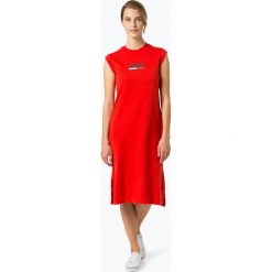 Tommy Jeans - Sukienka damska, czerwony. Czerwone sukienki damskie Tommy Jeans, xs, bez wzorów, z jeansu, bez kołnierzyka, bez rękawów. Za 309,95 zł.