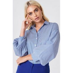 Paski damskie: Trendyol Koszula w paski z bufiastym rękawem – White,Blue,Multicolor