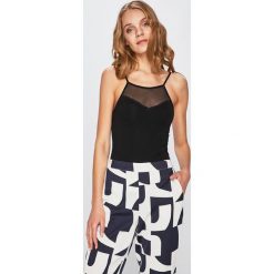 Glamorous - Top. Czarne bluzki damskie marki Glamorous, s, bez wzorów, z elastanu, z okrągłym kołnierzem. Za 79,90 zł.
