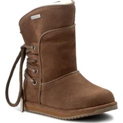 Buty EMU AUSTRALIA - Islay Kids K11309 Oak. Pomarańczowe śniegowce dziewczęce EMU Australia, bez zapięcia. W wyprzedaży za 279,00 zł.