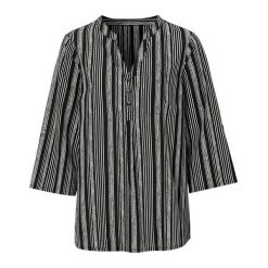 Cellbes Wzorzysta bluzka z bawełny czarny biały female czarny/biały 62/64. Czarne bluzki damskie Cellbes, w paski, z bawełny. Za 139,00 zł.