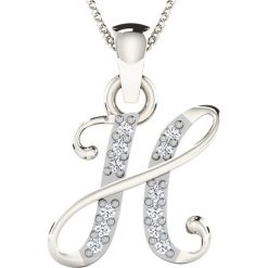 Srebrny naszyjnik z diamentową zawieszką - dł. 40 cm. Szare naszyjniki damskie Vittoria Jewels, z diamentem, srebrne. W wyprzedaży za 229,95 zł.