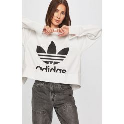 Adidas Originals - Bluza. Białe bluzy damskie adidas Originals, z nadrukiem, z bawełny, bez rękawów, bez kaptura. Za 229,90 zł.
