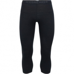 Icebreaker Spodnie Męskie Mens 200 Oasis Legless Black/Monsoon M. Czarne odzież termoaktywna męska marki Icebreaker, m, z wełny. W wyprzedaży za 279,00 zł.