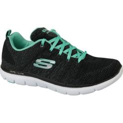 Skechers Flex Appeal 2.0 12756-BKAQ 36 Czarne. Czarne buty sportowe damskie Skechers, bez wzorów, z tkaniny, sportowe, na fitness i siłownię. W wyprzedaży za 239,99 zł.