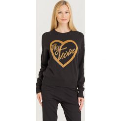 SWETER MY TWIN Twinset. Czarne swetry damskie Twinset, s, z aplikacjami, z kaszmiru, bez rękawów, bez kaptura. Za 699,00 zł.