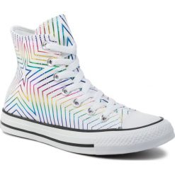 Trampki CONVERSE - Ctas Hi 565396C White/Black/White. Białe półbuty damskie Converse, bez wzorów, z gumy, bez zapięcia. W wyprzedaży za 229,00 zł.