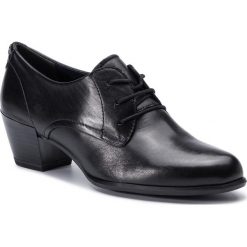 Półbuty TAMARIS - 1-23395-22 Black 001. Czarne półbuty damskie Tamaris, bez wzorów, ze skóry ekologicznej, bez obcasa, na obcasie, bez zapięcia. W wyprzedaży za 179,00 zł.