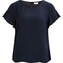 VILA Bluzka damska Lucy S / S Founce Top-Noos Total Eclipse (rozmiar S). Bluzki damskie Vila, s, bez wzorów, bez kołnierzyka. W wyprzedaży za 100,00 zł.