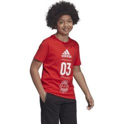 MŁODZIEŻOWA KOSZULKA ADIDAS SPORT ID (176). Czerwona koszulki męskie Adidas, m, bez wzorów, z bawełny, bez kołnierzyka, bez rękawów. Za 79,99 zł.