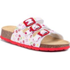 Klapki SUPERFIT - 6-00113-10 S Weiss. Białe sandały dziewczęce Superfit, ze skóry ekologicznej, bez zapięcia. Za 119,00 zł.