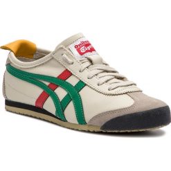 Sneakersy ONITSUKA TIGER - Mexico 66 DL408 Birch/Green 1684. Brązowe półbuty damskie Onitsuka Tiger, bez wzorów, ze skóry, eleganckie, bez obcasa, na płaskiej podeszwie, bez zapięcia. W wyprzedaży za 249,00 zł.