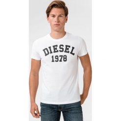 Diesel Ehm Koszulka Biały. Białe podkoszulki męskie Diesel, xl, bez wzorów, z bawełny, z krótkim rękawem. Za 188,95 zł.