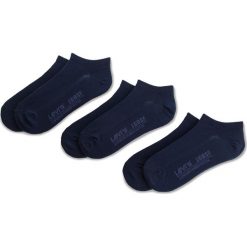 Zestaw 3 par niskich skarpet unisex LEVI'S - 963022001 Navy 321. Niebieskie skarpetki damskie Levi's®, bez wzorów, z elastanu. Za 39,99 zł.
