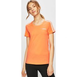 Adidas Performance - Top. Pomarańczowe t-shirty damskie Adidas, s, bez wzorów, z bawełny, casualowe, z okrągłym kołnierzem. Za 99,90 zł.
