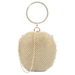 Torebki klasyczne damskie: Torebka w kolorze złotym – (S)16 x (W)16 x (G)5 cm