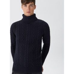 Sweter z golfem - Granatowy. Niebieskie swetry męskie House, s, bez wzorów. Za 129,99 zł.