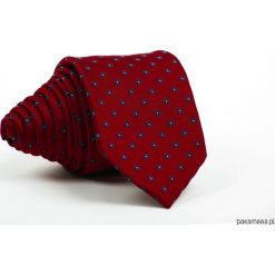 Krawat Męski K&D Elegancki bordowy kwiatki. Czerwone krawaty męskie Pakamera, w kwiaty, z żakardem, eleganckie. Za 79,00 zł.