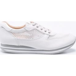 Caprice - Buty. Białe buty sportowe damskie marki Caprice, bez wzorów, ze skóry, sportowe. W wyprzedaży za 239,90 zł.