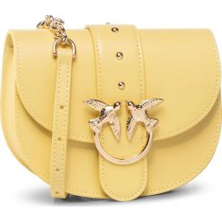 Torebka PINKO - Go-Round Baby Simply Cl. PE 20 PLTT 1P21KQ Y5FF Yellow H44. Żółte listonoszki damskie Pinko, bez wzorów, ze skóry, na ramię, bez dodatków. Za 839,00 zł.