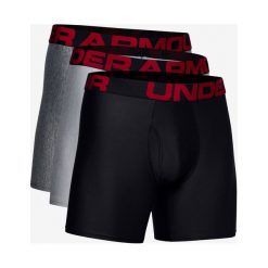 Under Armour Tech™ 6" 3-pack Bokserki Czarny Szary. Szare bokserki męskie Under Armour, bez wzorów, z elastanu. Za 240,95 zł.