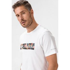 Columbia Rapid Ridge Koszulka Biały. Białe podkoszulki męskie Columbia, m, z nadrukiem, z bawełny, bez kołnierzyka, z krótkim rękawem, krótkie. Za 137,95 zł.