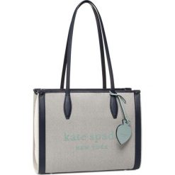 Torebka KATE SPADE - Market Canvas Medium Tote PXRUB293 Blazer Blue 429. Szare torebki klasyczne damskie Kate Spade, bez wzorów, ze skóry ekologicznej, klasyczne, bez dodatków. Za 719,00 zł.