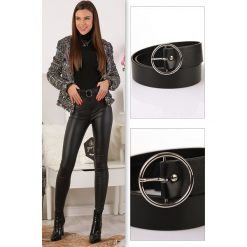 Pasek KONSTANTINA. Czarne torebki klasyczne damskie Pasek KONSTANTINA, w paski, bez dodatków. W wyprzedaży za 19,00 zł.