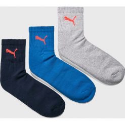 Puma - Skarpety (3-pack). Szare skarpetki męskie Puma, bez wzorów, z elastanu. W wyprzedaży za 29,90 zł.