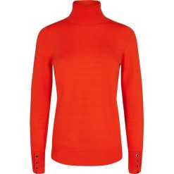 Sweter "Loretta" w kolorze czerwonym. Czerwone swetry damskie Kaffe, l, bez wzorów, ze splotem, bez rękawów, bez kaptura. W wyprzedaży za 155,95 zł.