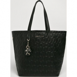 Versace Jeans - Torebka. Szare torebki klasyczne damskie marki Versace Jeans, z jeansu, duże. Za 899,90 zł.
