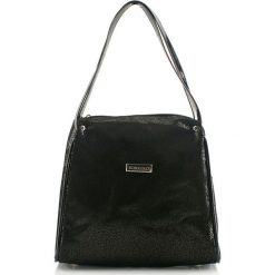 Torebki klasyczne damskie: Skórzana torebka w kolorze czarnym – (S)27 x (W)25 x (G)16 cm