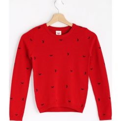 Czerwony Sweter Fancy Girl. Czerwone swetry chłopięce marki Born2be, z bawełny. Za 49,99 zł.