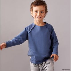 Bluzy chłopięce: niebieska bluza basic