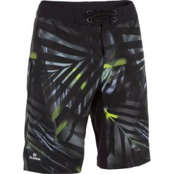 Spodenki surfing długie SBS 500 Jungle męskie. Czarne koszulki męskie OLAIAN, s, bez wzorów, z poliesteru, sportowe, bez kołnierzyka, bez rękawów, długie. Za 79,99 zł.