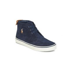 Buty Polo Ralph Lauren TALIN. Niebieskie trampki męskie Polo Ralph Lauren, bez wzorów, bez zapięcia. Za 439,00 zł.