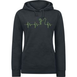 Katzogramm Bluza z kapturem damska czarny. Czarne bluzy z kapturem damskie Katzogramm, m, z nadrukiem. Za 99,90 zł.
