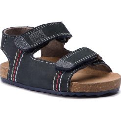 Sandały GIOSEPPO - Laquila 47028 S Navy. Niebieskie sandały chłopięce Gioseppo, ze skóry, bez zapięcia. W wyprzedaży za 149,00 zł.