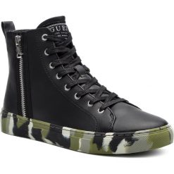 Sneakersy GUESS - Luiss Mid I FM7LSM ELE12 BLACK. Czarne sneakersy męskie Guess, bez zapięcia. Za 459,00 zł.